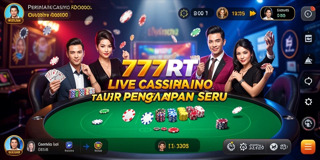 Tampilan gameplay Live Casino yang seru di 777RT.