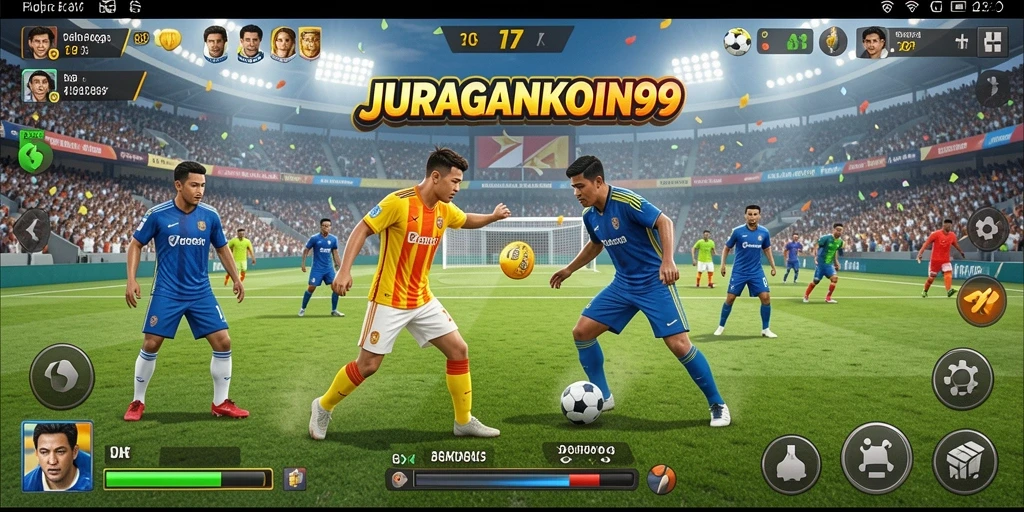 Screenshot gameplay JURAGANKOIN99 yang menunjukkan aksi olahraga yang seru.
