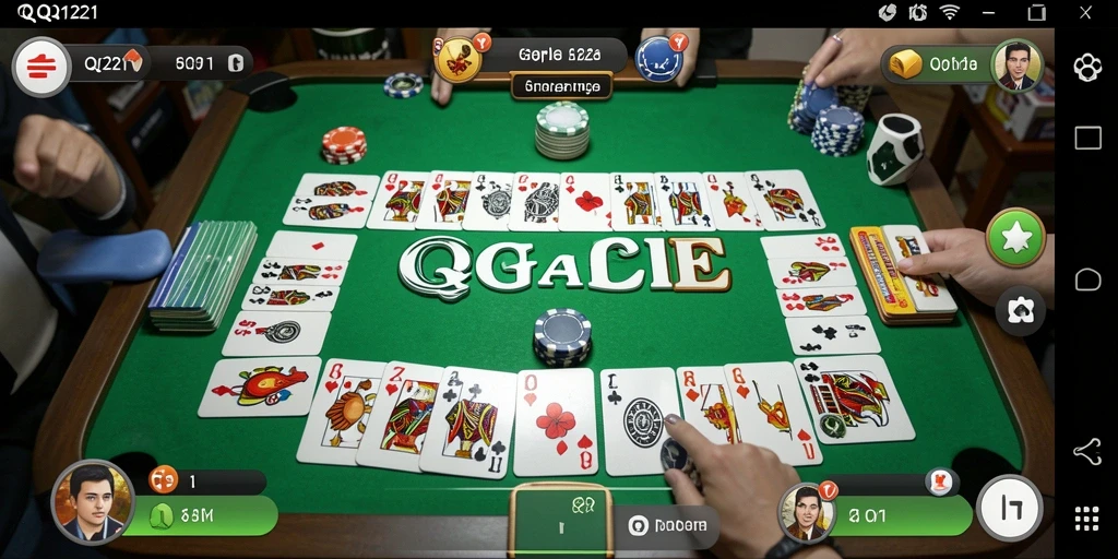 Tampilan gameplay seru dalam permainan Gaple QQ1221.