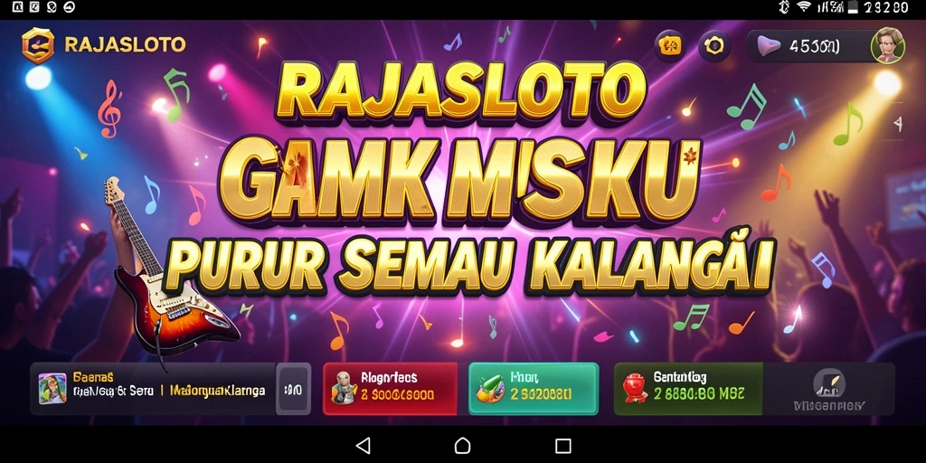 Screenshot gameplay RAJASLOTO menampilkan momen menyanyi yang seru.