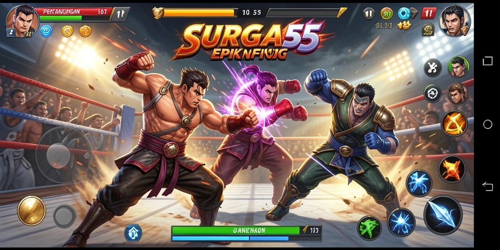 Tampilan gameplay SURGA55 yang menegangkan dan dinamis.