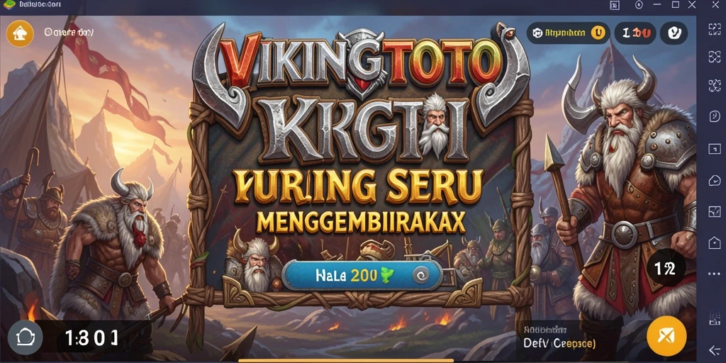 Tampilan gameplay menarik dari VIKINGTOTO dengan tema Viking.